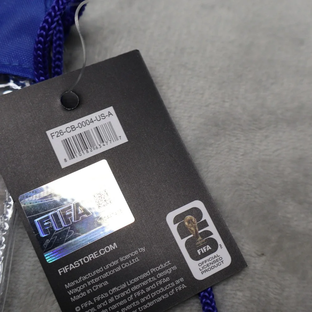FIFA Drawstring Bag Unisex One Size Blue Clear USA World Cup 2026 Graphic NEW